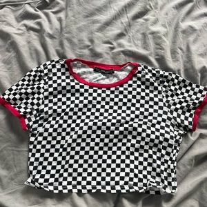 Checkered Crop Top